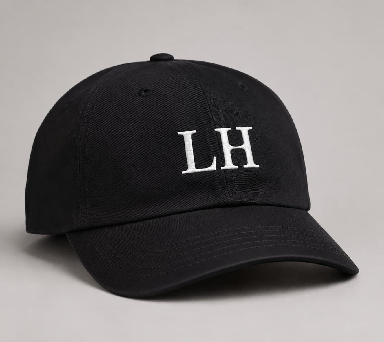 Black Make Room cap with white LifeHack embroidery